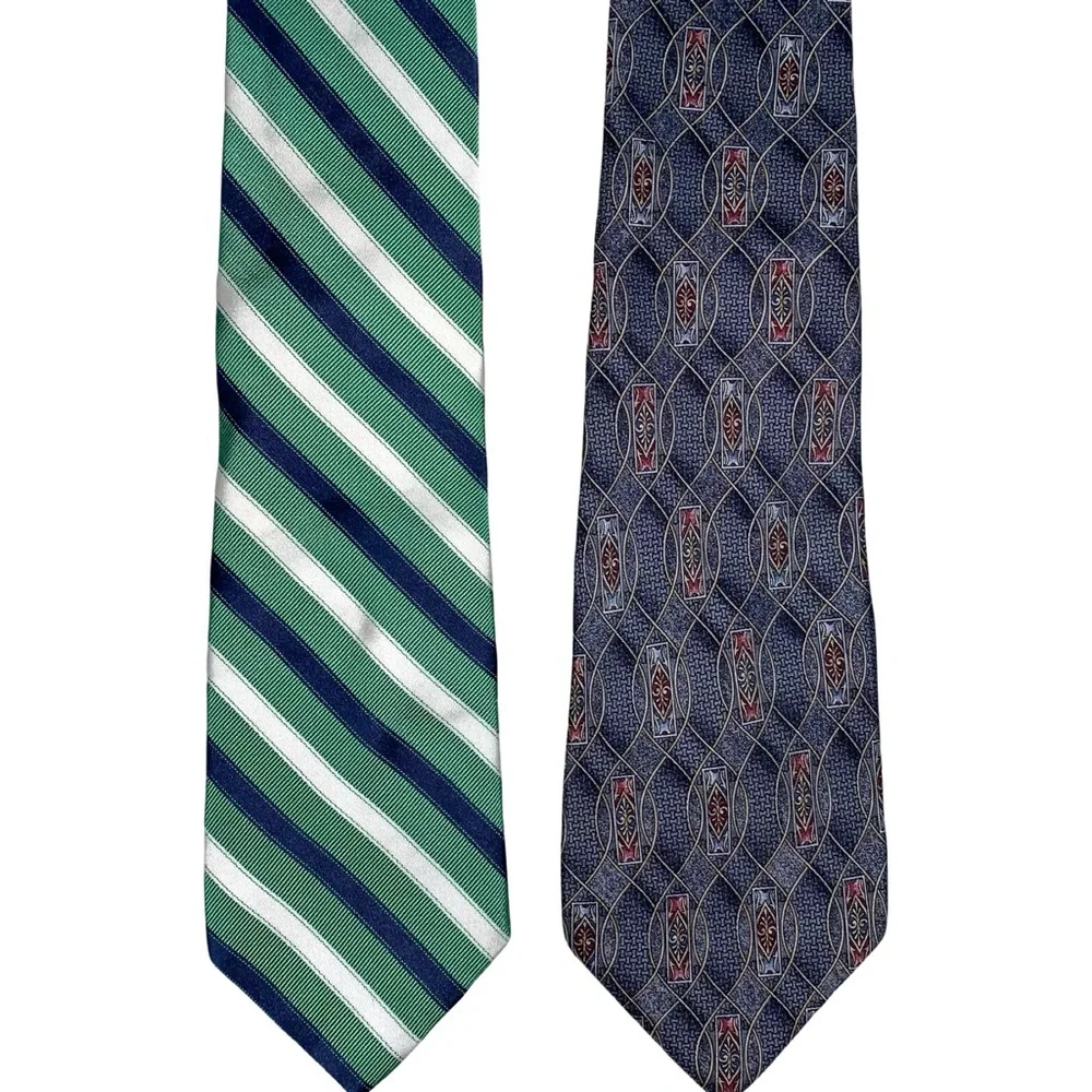 5 Vintage Silk Ties Jos A Bank College Roe Stafford Swank Italy Business Casual